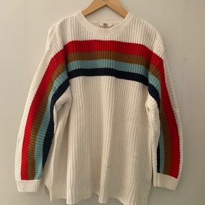 COPY - Striped Era Style Cable sweater